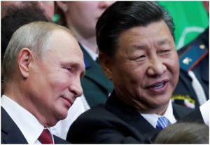 Picture of Chinese President Xi Jinping with Russian President Vladimir Putin